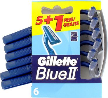 Disposable Razor Blue II 6 pcs