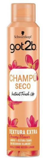 Champú seco got2b textura extra limpia y suave 200 ml